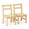 Chaises en bois dur EdQ - Ensemble de 2 - Siège de 10 po