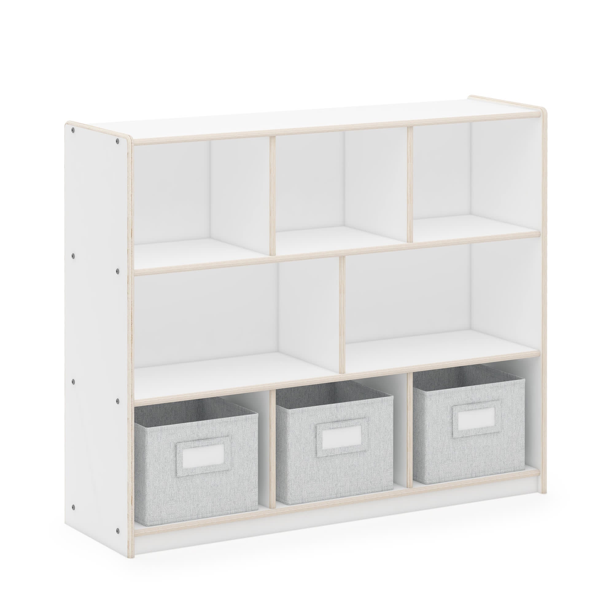 EdQ 3-Shelf 8-Compartment Storage with Bins - 36