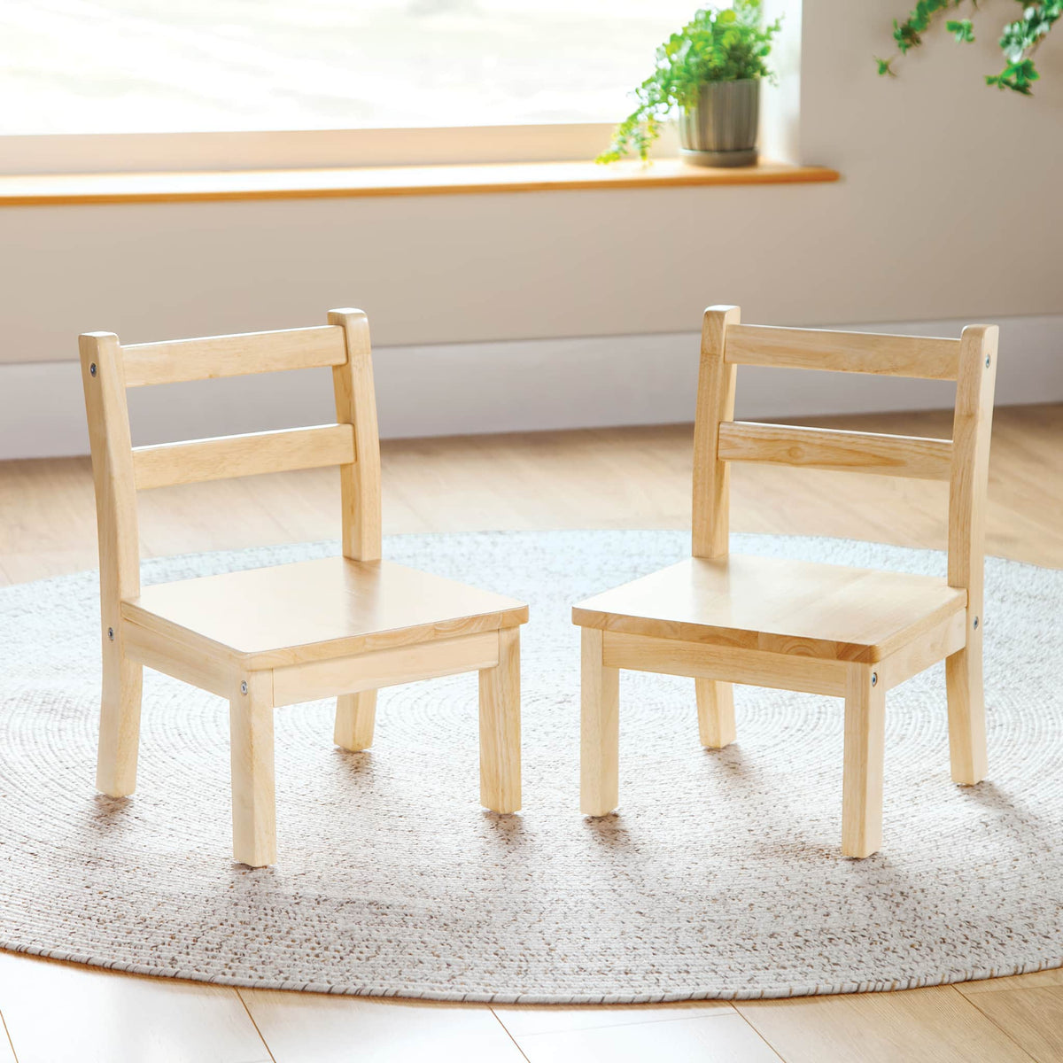 EdQ Hardwood Chairs with 8 Inch Seat Height for Kids Ages 2+
