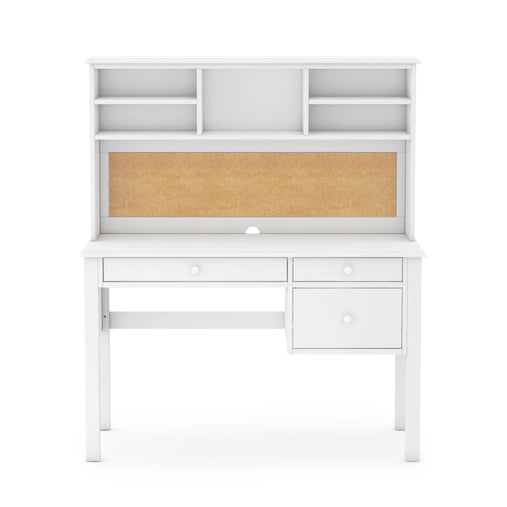 G27672 Madison Desk and Hutch White Silo Front