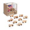 Mini camions en bois - Lot de 10
