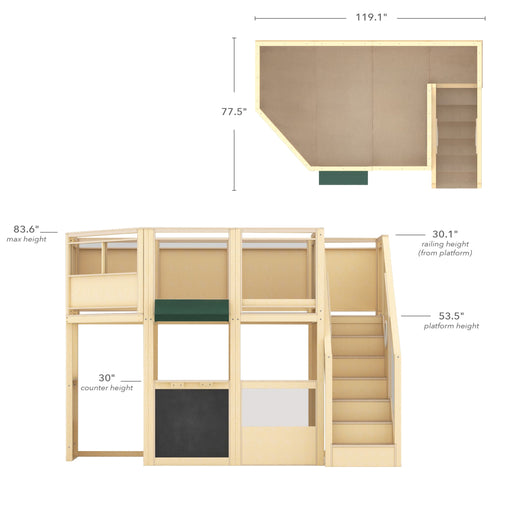 G97115 Market Loft with Extension dimensions B