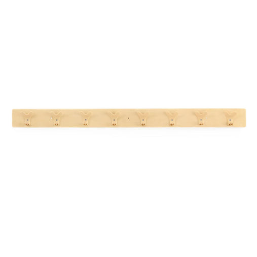 U12107 48in Coat Hook Strip Birch Plywood Front