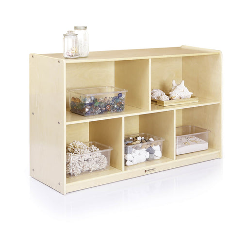 U42105 30 in 5-Compartment Storage Birch Plywood Propped