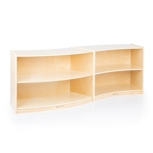 U42131 2-Shelf Left Curved Storage 24in Birch Plywood Group