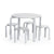 G81047 Nordic Table and Chairs Set Gray Product Quarter Main | Gray