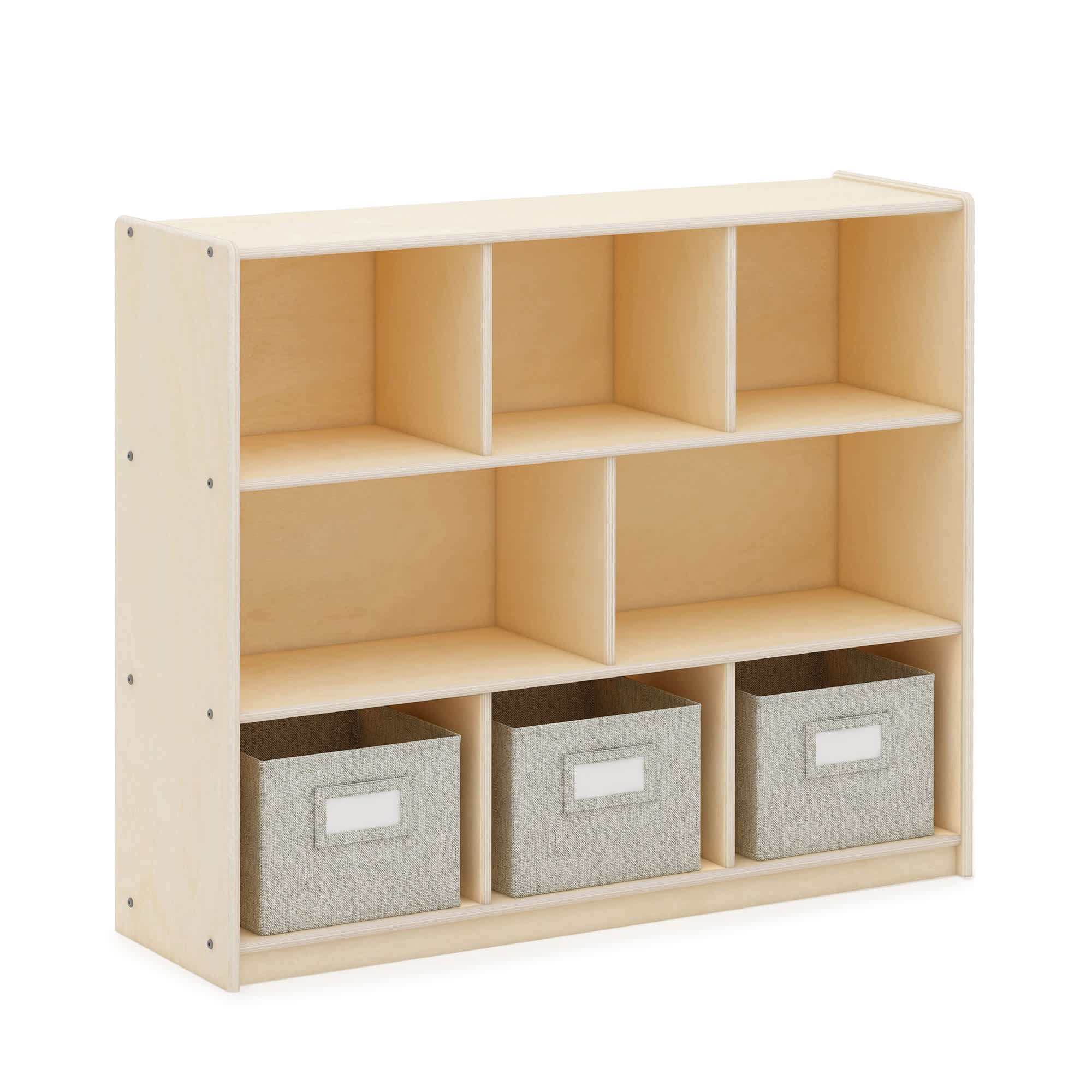 EdQ 3-Shelf 8-Compartment Storage with Bins - 36