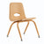 U67105 Tapered Leg Stackable Chair 12 inch Natural | 29 cm
