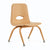 U67104 Tapered Leg Stackable Chair 10 inch Natural | 24 cm