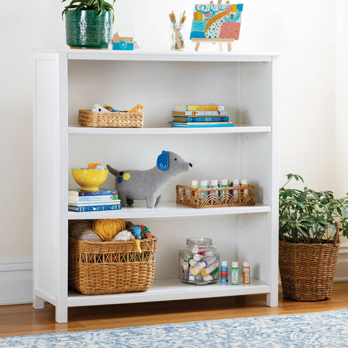 G27657_Taiga 3-Shelf Bookcase_White_Env