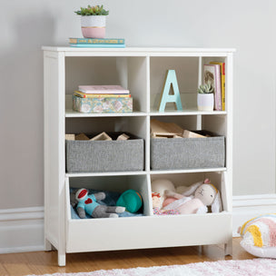 Martha Stewart Kids' Jr. Toy Storage Organizer with Bins Creamy White