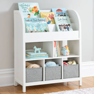 G27848 Martha Stewart Kids Book and Bin Browser with Bin White Env 1