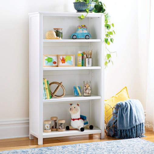 Guidecraft Taiga 4-Shelf Bookcase - 54" - White