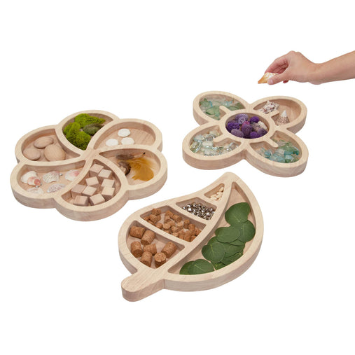 G4703  Loose Parts Organic Wooden Trays Set of 3 Silo 1