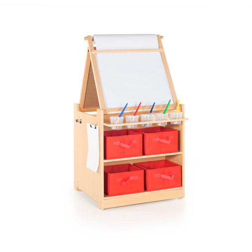 Guidecraft Desk To Easel Art Cart: Kids' Folding Craft And