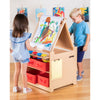 Guidecraft Kids' Desk to Easel Art Cart G51089 02