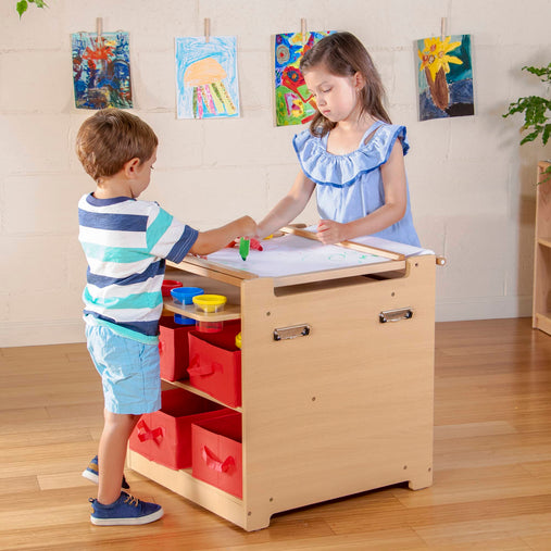 G51089 Desk to Easel Art Cart Tuxedo Office Lifestyle2