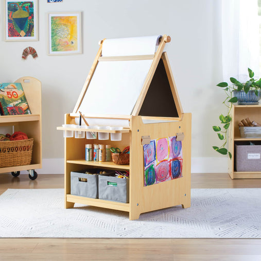 G51091_Desk to Easel Art Cart_Natural_Env 0121_Config A Front