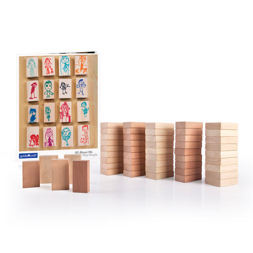 All About Me Block Play People Set - 50 pcs