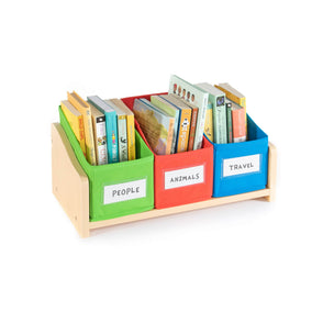 G6331 Tabletop Bin Holder with 3 Bins Propped 2
