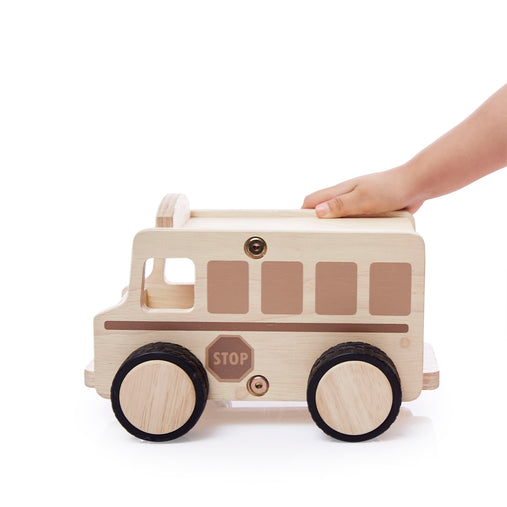 G6725  Wooden School Bus Product with Hand