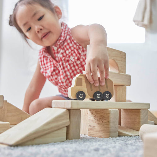 G6726 Mini Wooden Trucks Set of 10 Dump Truck