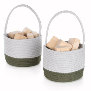 Guidecraft Woven Block Baskets - Set of 2