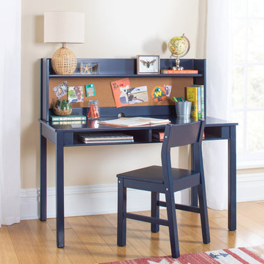 Martha Stewart Living and Learning Kids Desk with Hutch and Chair - Navy