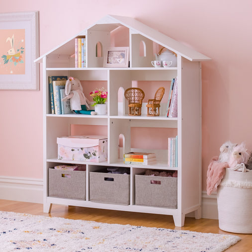 Martha Stewart Living and Learning Kids' Dollhouse Bookcase Gray