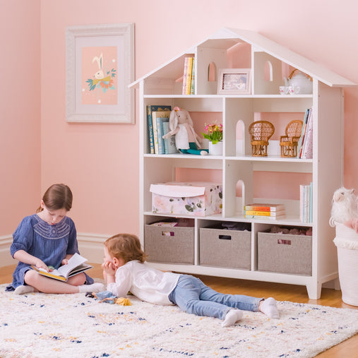 Martha Stewart Living and Learning Kids' Dollhouse Bookcase Creamy White