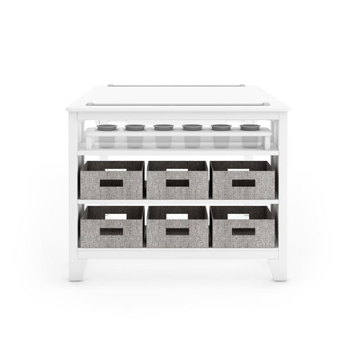G76809 Martha Stewart Living and Learning Kids' Art Table and Stool Set White_Side 1