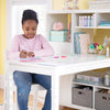 Martha Stewart Living and Learning Kids' Media System with Desk Extension Creamy White