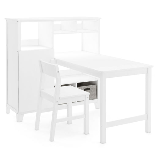 Martha Stewart Kids' Media System with Desk Extension - Creamy White G76811 04