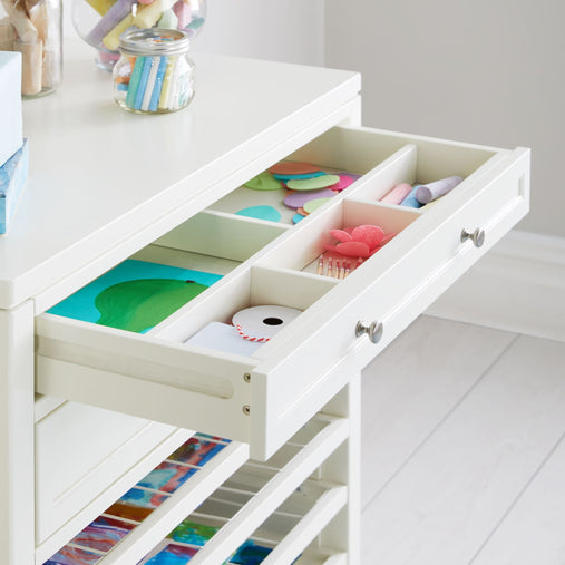 G77100 Martha Stewart Crafting Kids Art Storage with Drying Racks White Env Detail 1 3k