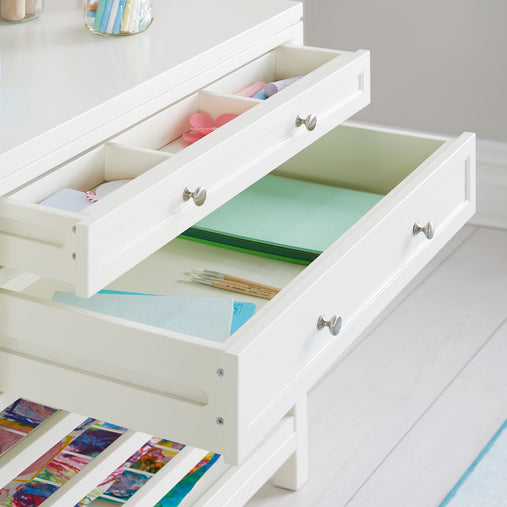 Martha Stewart Crafting Kids' Art Storage with Drying Racks - White