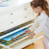 Martha Stewart Kids' Art Storage with Drying Racks - Creamy White G77100 05