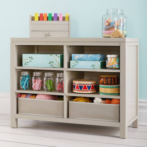 G77202 Martha Stewart Crafting Kids Double Open Storage Gray Env 1