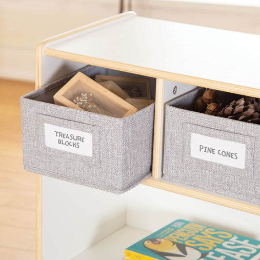 G80218 EdQ Shelves and 5 Bin Storage Unit White Env Detail 1
