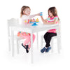 Guidecraft Kids' Classic White Table & Chairs G85702 02