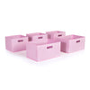 Fabric Storage Bins - Set of 5 Pink
