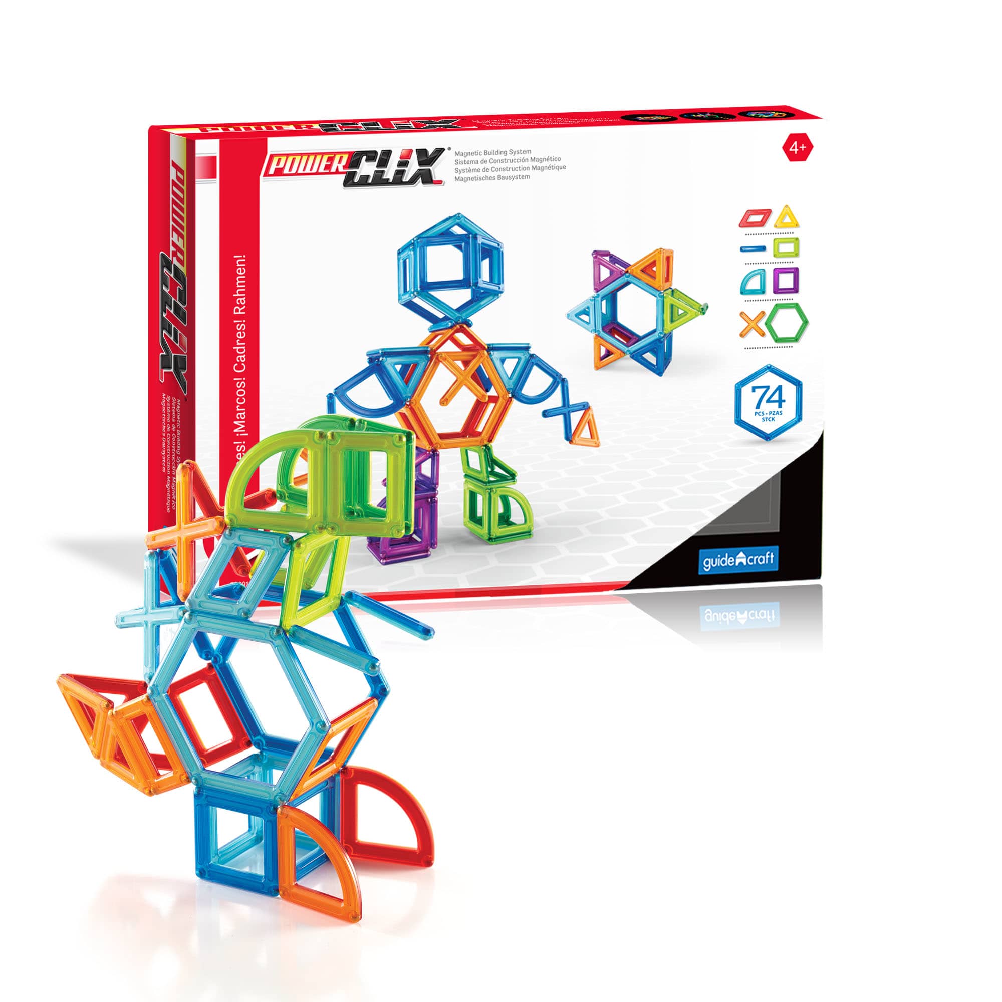 Guidecraft PowerClix Solids Natural - 70 Piece deals Set: STEM Magnetic Educational