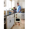 Classic Kitchen Helper Stool with 2 Keepers Ivory