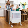 Kitchen Helper Stool with 2 Keepers - Double Natural