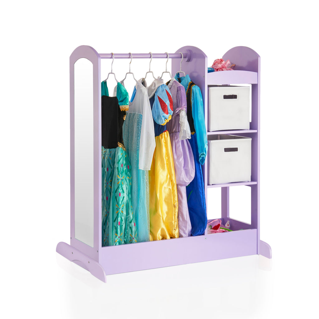 Doll Clothes Wardrobe Storage Organizer Closet For Doll Girl Toy Gift