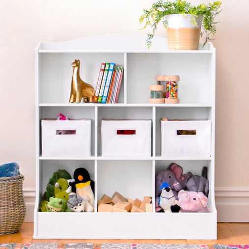 Guidecraft Toy Storage Organizer - White