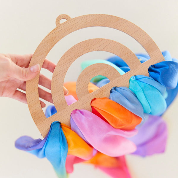 Sarah's Silks Rainbow Playsilk Display – Guidecraft