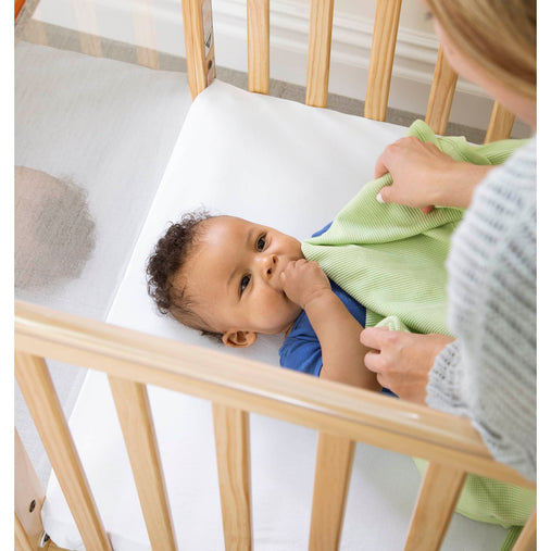 U84000 Safe and Sound Clearview Crib With Mattress Lifestyle 1