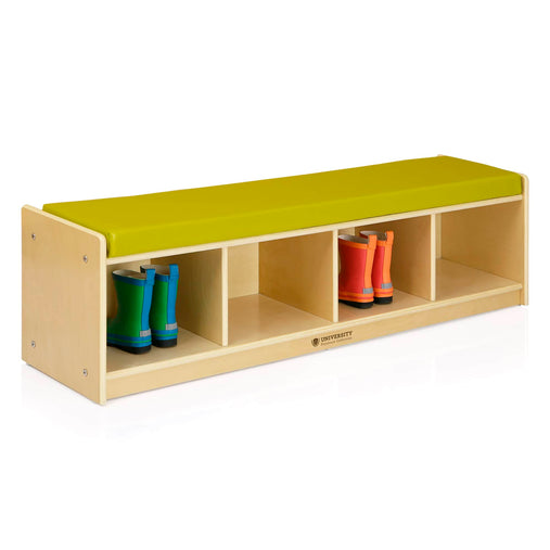 U12108 4 Section Bench Cubby Birch Plywood Propped