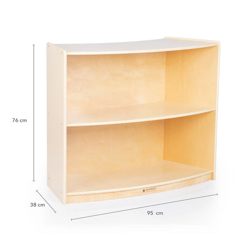 U42141 2-Shelf Left Curved Storage 76 cm-BirchDimension Imagecm