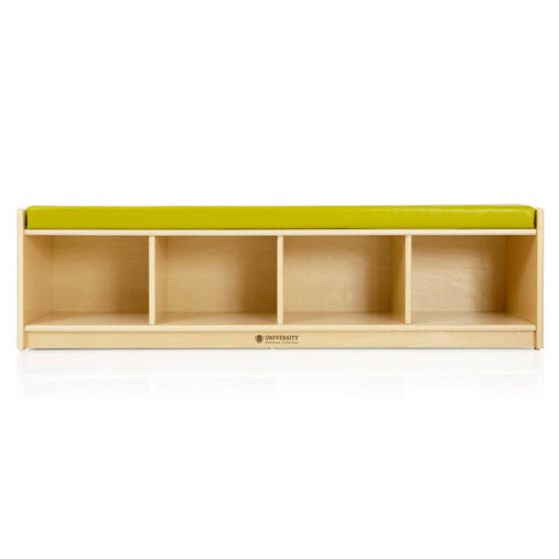 U12108 4 Section Bench Cubby Birch Plywood Front